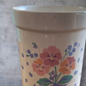 Utensil holder ceramic white